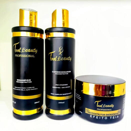 Kit Reconstrutor Emergencial Efeito Teia Para Cabelos Danificados e Emborrachados