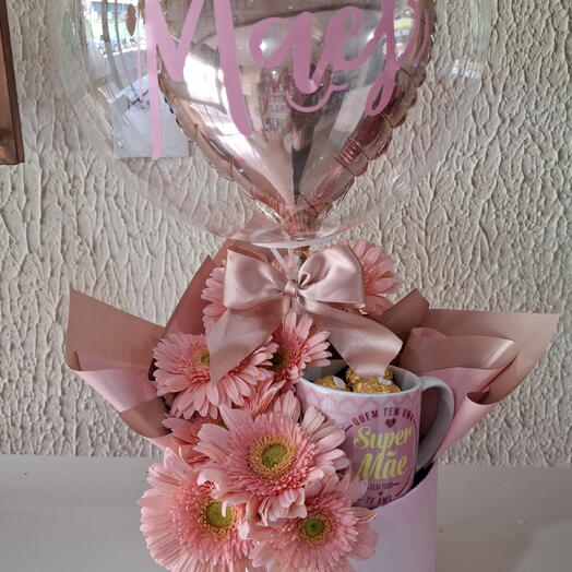 Lindo Arranjo com Caneca - Super Mãe