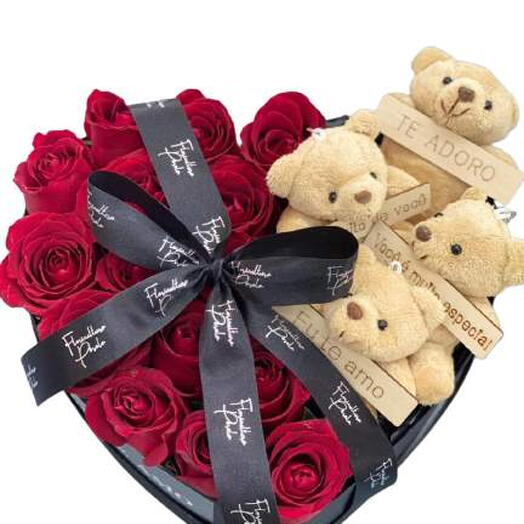 Box Coração Urso