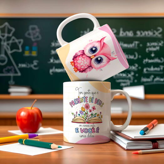 Caneca "Tem gente que e um presente de Deus em nossa vida"