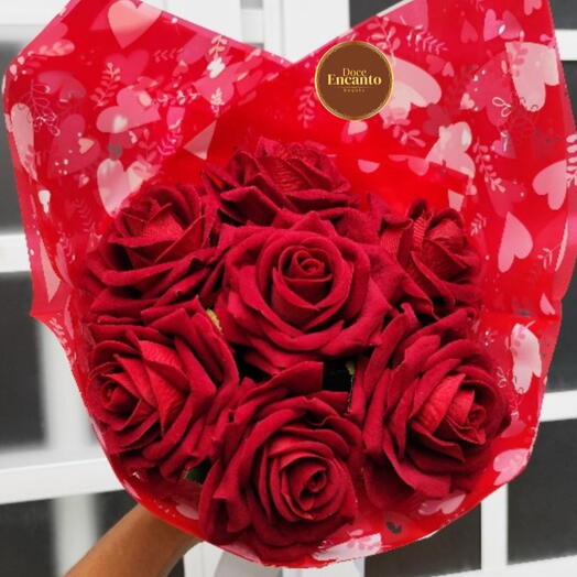 Buquê de Rosas Eternas Encantado