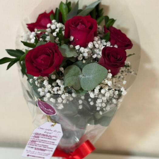 Buquê Tradicional 5 Rosas