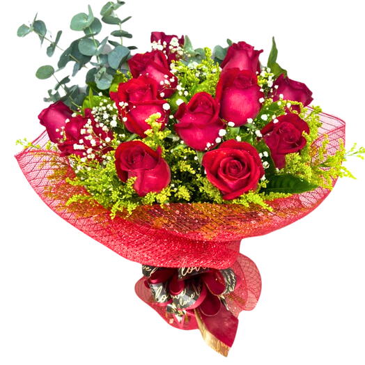 Buquê 12 Rosas Classico - Magia Vermelha