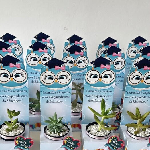 Lembrancinhas Dia dos Professores Suculentas
