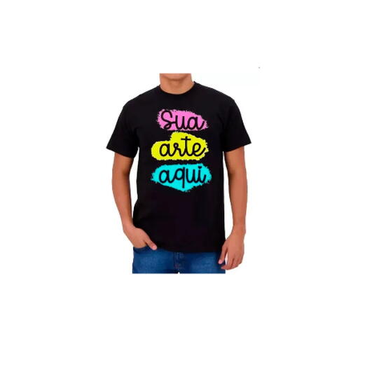 Camiseta T-Shirt de Algodão Personalizada com sua arte (inclui 1 impressão) - diversas cores e tamanhos