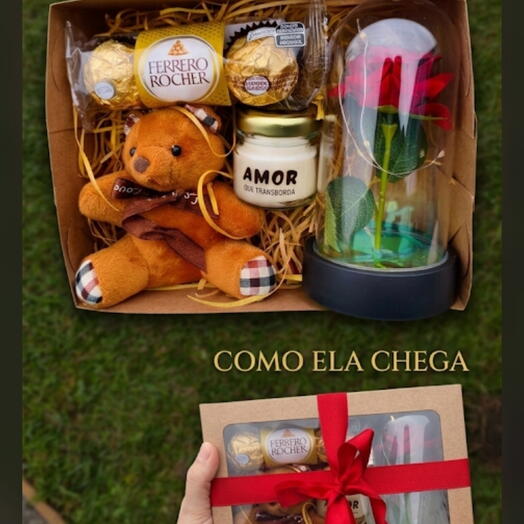Kit Vela aromatica + Rosa encantada
