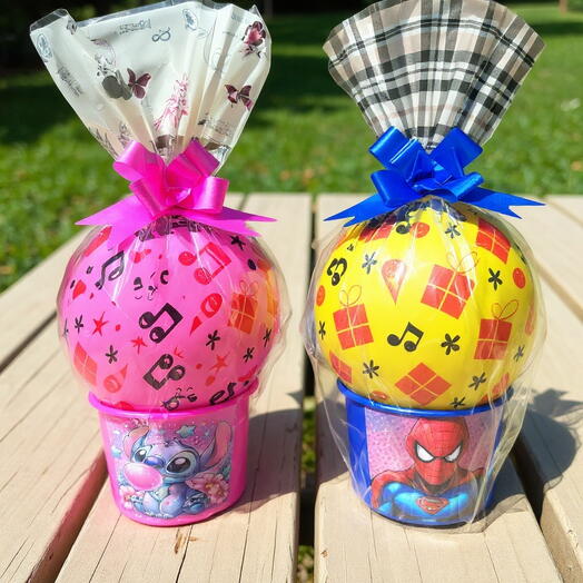 Balde de pipoca infantil dos personagens