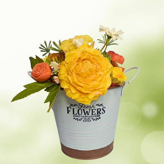 Balde Floral Aromatico Flores Gde