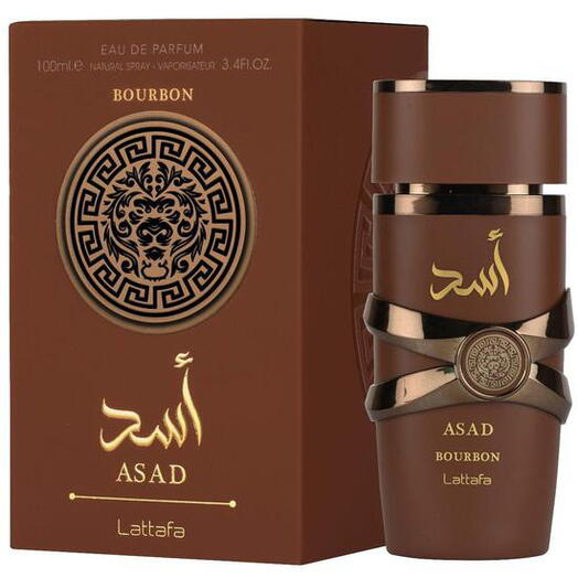 Perfume Arabe Masculino Lataffa Eau de Perfume Bourbon Asad 100 ml