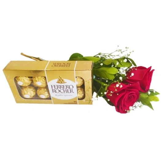 Kit 2 Rosas   Ferrero Rocher