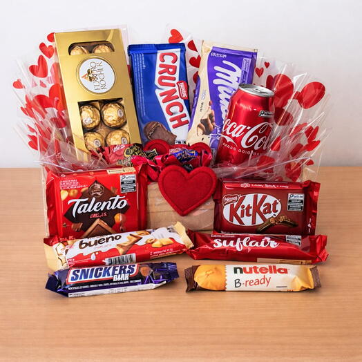 Cesta chocolatra explosão de sabor