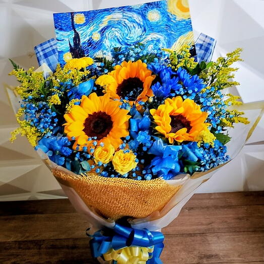 Buquê Noite Estrelada Van Gogh