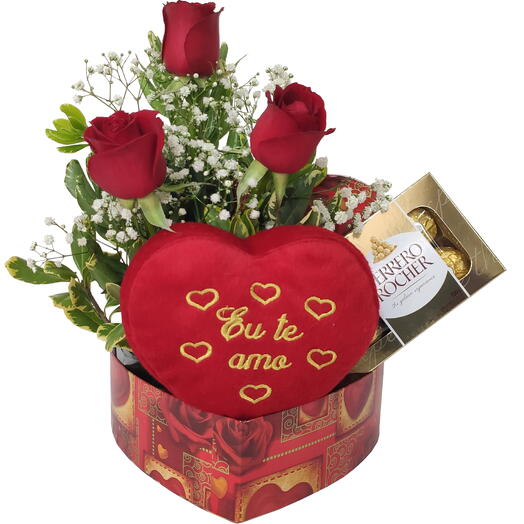 Box Floral Te Amo