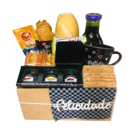 Cesta de Cafe Felicidade e Requinte
