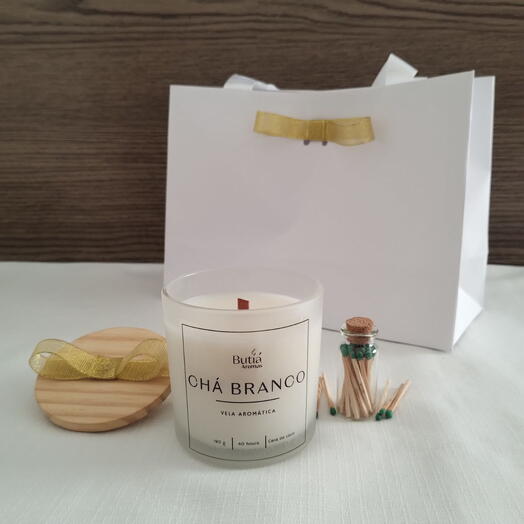 Vela Aromatica Perfumada Cha Branco 190G