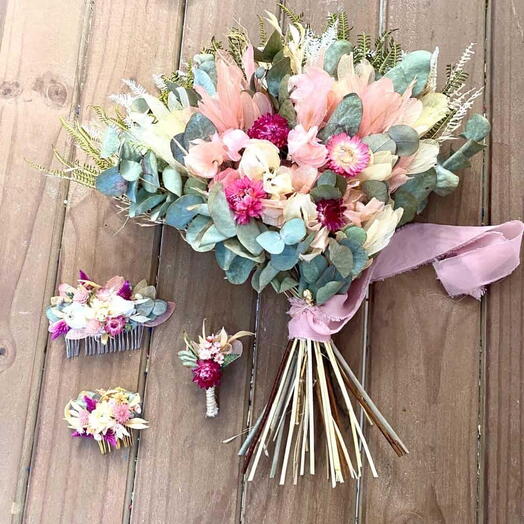 Kit noiva Rosa e Verde G