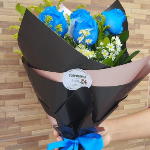 Buquê Rosas Azuis