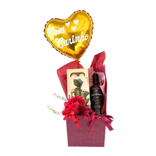 Cesta Luxo com Vinho