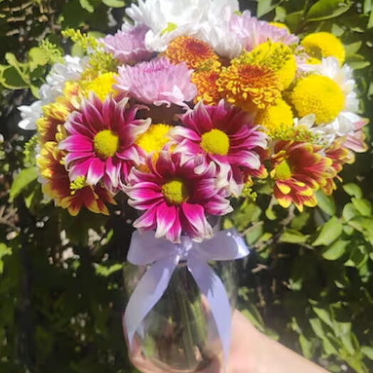 Arranjo de Flores do Campo no Vaso