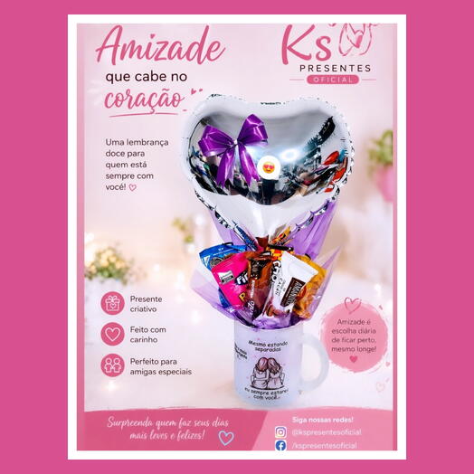 Xicara Amizade Sempre estarei com você