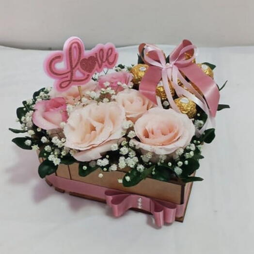 Caixa Coração Rose