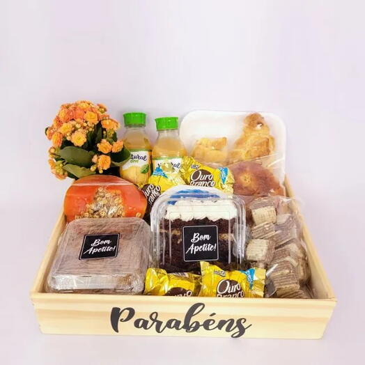 Cesta Cafe da Manha Parabens