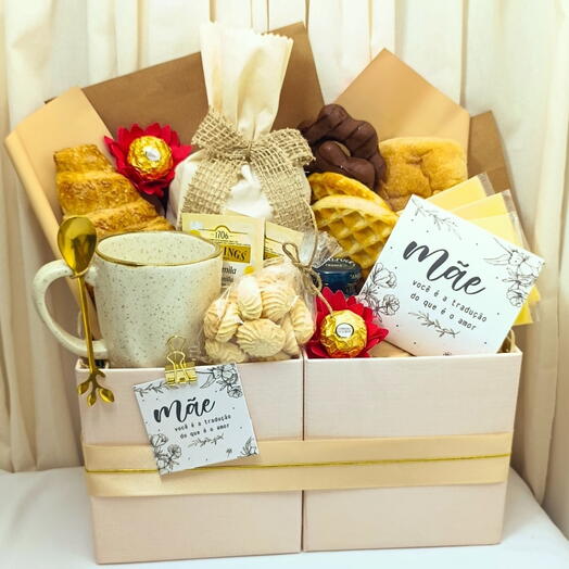 Dia das mães - Cesta de Cafe da Manhã - Doce Carinho