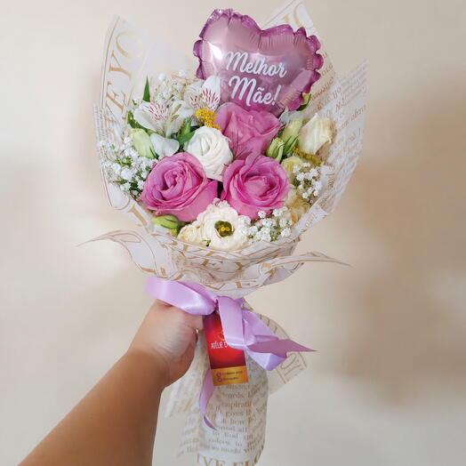 Buquê de Rosas Lilas - Delicadeza de Mãe