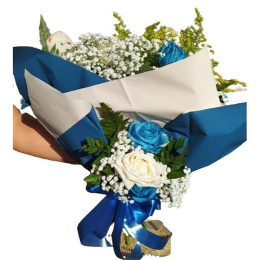 BUQUÊ ROSA AZUIS Nº 2