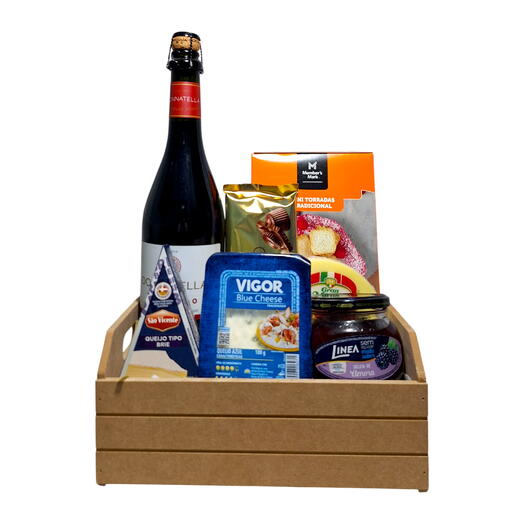 Cesta Vinho e Guloseimas