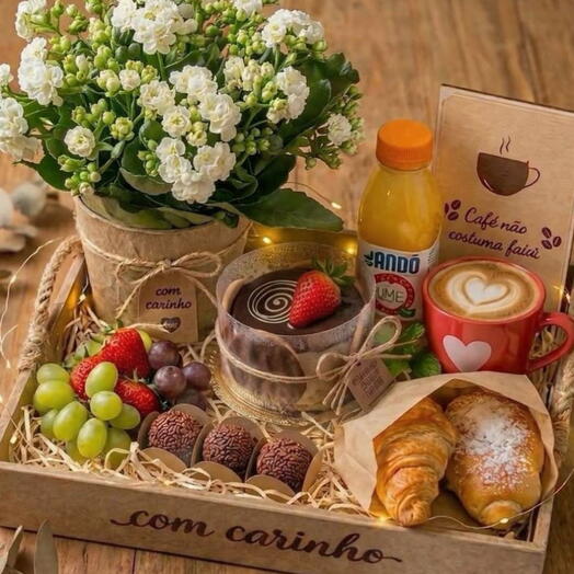 Cesta de Cafe - Presente de Aniversario Premium