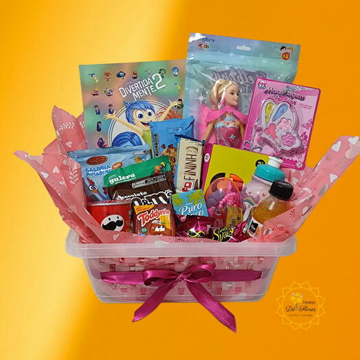 Cesta Infantil Menina Rosa