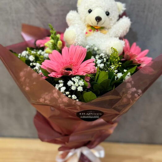 BUQUÊ ENCANTO + PELUCIA