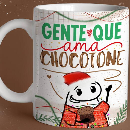 Caneca Flork Natal - Gente Que Ama Chocotone