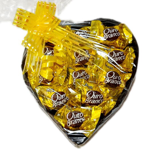 Coração c/12 Bombons Ouro Branco