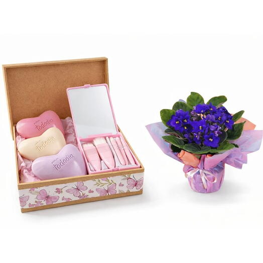Combo Delicadeza de Mulher com Flor Violeta