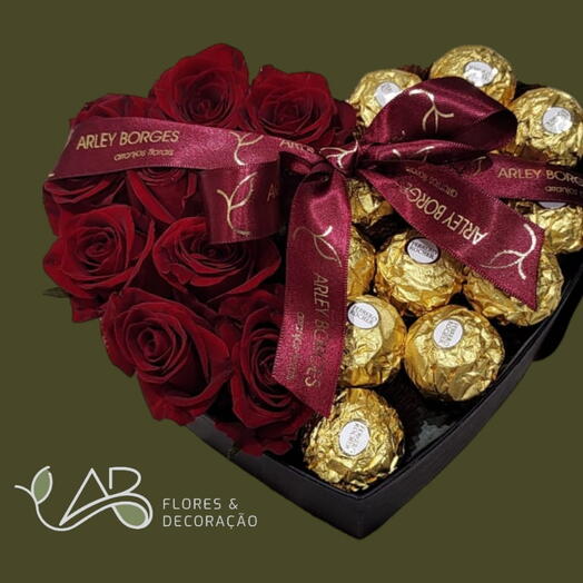 Box Coração com Chocolate