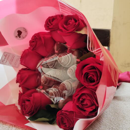 Buquê  Morangos com Chocolate