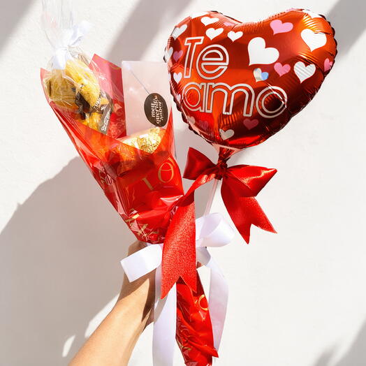 Dia das Mães - Buquê Ferrero Rocher + kit