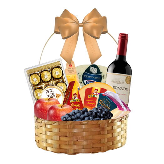 Cesta de Queijos e Vinhos