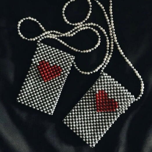 Bolsa de Miçangas Beaded Bag BOLSINHA PARA PHONE