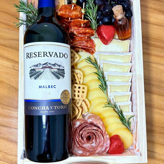 Tabua de Frios Grazing Food com Vinho Reservado Malbec