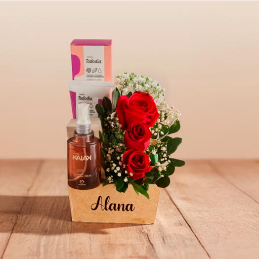 Box Natura Amor Todo Dia: Presente com Flores e Autocuidado Personalizado