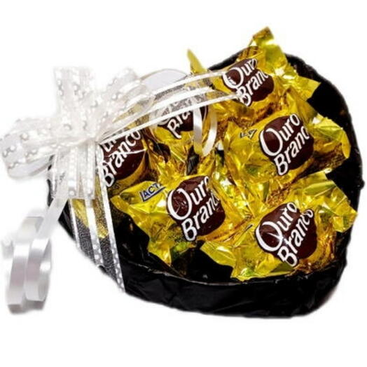 Coração c/6 Bombons Ouro Branco