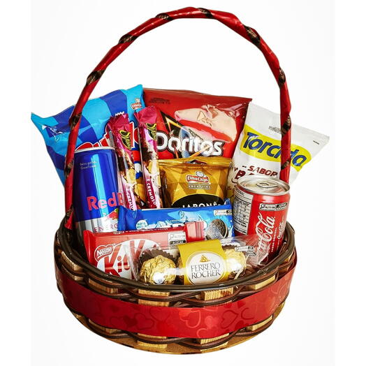 Cesta de Guloseimas com Red Bull