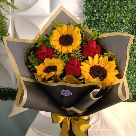 Boquê Gold Sunflower