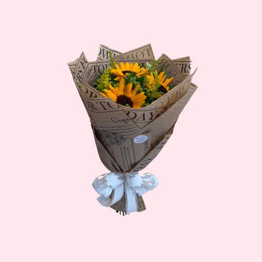 Buquê de 3 girassois