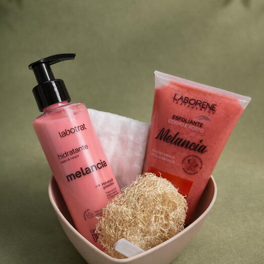 Kit Skincare Melancia Labotrat + Esfoliante Corporal Laborene | Hidratação e Renovação para Corpo e Rosto