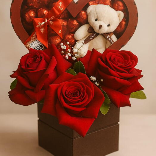 Arranjo Rosas Vermelhas - Colombianas A - Classico 3 Choco