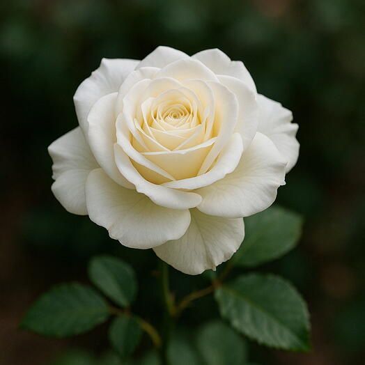 1 rosa branca simples